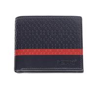 Zippo Geldbörse - Leder - Marineblau - Portemonnaie für Damen und Herren - Portmonee mit RFID-Schutz - Sportliches Design mit rotem Akzent - Ideal für Karten und Scheine