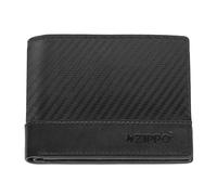 Zippo Geldbörse - Leder - Schwarz - Portemonnaie für Damen und Herren - Portmonee mit RFID-Schutz - Carbon-Optik