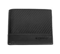 Zippo Geldbörse - Leder - Schwarz - Portemonnaie für Damen und Herren - Portmonee mit RFID-Schutz - Carbon-Optik mit Münzfach