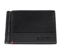 Zippo Geldbörse - Leder - Schwarz - Portemonnaie für Damen und Herren - Portmonee mit RFID-Schutz - Geldclip - Ideal für Karten und Scheine