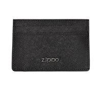 Zippo Geldbörse - Saffiano-Leder - Schwarz - Portemonnaie für Damen und Herren - Portmonee mit RFID-Schutz - Geldklammer - Für Karten und Scheine