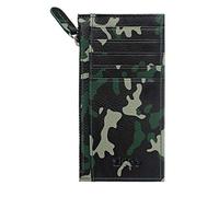 Zippo Kartenetui - Leder - Camouflage Grün - Kreditkartenetui für Damen und Herren - 5 Kartenfächer, 2 Einschubfach, 1 Münzfach