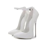 ZIRIA Pinke Pumps 16 cm Extreme Metall High Heels Sexy Dünn Stilettos Modell Cross Dresser Schuhe