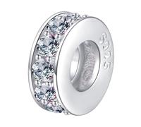 Zirkon Clip 925 Sterling Silber Clip Stopper Charm Space Charm Stopper Charm für Pandora Charm Armband