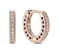 Pandora - Creolen - Herzen von Pandora - Silber - Roségold - 286317C01