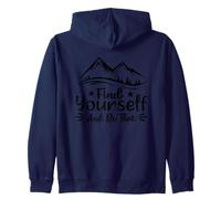 Zitat Find Yourself and Be that Mountain Adventure Kapuzenjacke