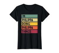 Zitat I'm Philippa Doing Philippa Things Preisgünstiges Grafik-T-Shirt, Damen, Schwarz, XL