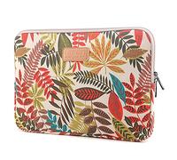 ZiXing 14 Zoll Laptoptasche Farbige Blätter Muster Canvas-Gewebe Notebook Sleeve Hülle für Apple MacBook/Acer/Asus/Dell/Fujitsu/Lenovo/HP/Samsung/Sony/Toshiba Weiß
