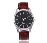 Ziyan Herren Uhr Flache Analog Quarz Klassisch Mode Edelstahluhr Armbanduhr mit Leder Armband Herrenuhr (C)