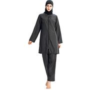 ziyimaoyi Muslimische Badebekleidung für Frauen Mädchen Modest Islamischer Badeanzug Hijab Burkini Badeanzüge (XL, Schwarz)
