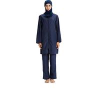 ziyimaoyi Muslimische Badebekleidung für Frauen Mädchen Modest Islamischer Badeanzug Hijab Burkini Badeanzüge (M, Blau)