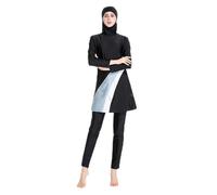 ziyimaoyi Muslimische Badebekleidung Islamischer Badeanzug für Frauen Hijab Full Coverage Muslimische Badebekleidung Beachwear Burkini (6XL, Grau)