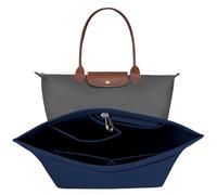 Ziyonix Filz Taschenorganizer, Tascheneinsatz-Organizer für Longchamp, Filz-Geldbörsen-Organizer mit Reißverschluss, filz-organizer mit Mehreren Taschen für Schlüssel Lippenstift (Dunkelblau, L)