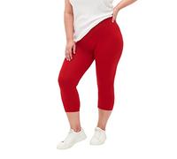 Zizzi Capri 3/4-Leggings Damen große Größen, Viskose, Basic | Basic Capri-Leggings in 3/4-Länge aus weicher Viskose für Damen und Frauen: bequem, auch in großen Größen