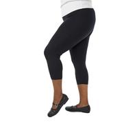 Zizzi Capri 3/4-Leggings Damen große Größen, Viskose, Basic | Basic Capri-Leggings in 3/4-Länge aus weicher Viskose für Damen und Frauen: bequem, auch in großen Größen