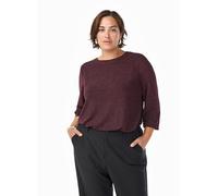 Zizzi Damen Große Größen Bluse Lange Ärmel Glitzer Muster Größe Gr M Fudge w. Fudge L.