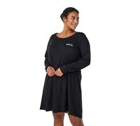 Zizzi Damen Große Größen Nachthemd Bio-Baumwolle Größe Gr S Black Oh lala