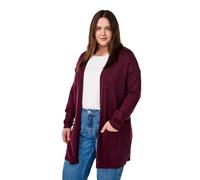Zizzi Damen Große Größen - Strickjacke Lang - Bequemer Cardigan - Damenstrickjacke Langarm mit Taschen - aus Weicher und Elastischer Viskosemischung - Plus Size Mode Größe 42-60