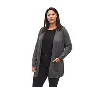 Zizzi Damen Große Größen - Strickjacke Lang - Bequemer Cardigan - Damenstrickjacke Langarm mit Taschen - aus Weicher und Elastischer Viskosemischung - Plus Size Mode Größe 42-60