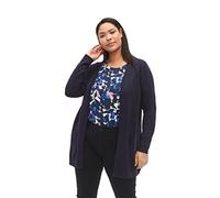 Zizzi Damen Große Größen - Strickjacke Lang - Bequemer Cardigan - Damenstrickjacke Langarm mit Taschen - aus Weicher und Elastischer Viskosemischung - Plus Size Mode Größe 42-60