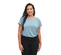 Zizzi Damen Große Größen T-Shirt 2er-Pack Baumwolle Rundhalsausschnitt Gr 50-52 Smoke Blue/Black