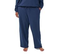 Zizzi Damen Plus-Size Sweatpants aus Baumwolle mit Taschen, Größen 42-60 Gr M Dress Blues