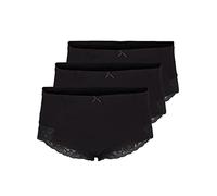 Zizzi Devoted by Große Größen 3er-Pack Hipster-Panty Gr 50 Black