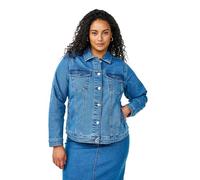 Zizzi Flash by Damen große Größen Denim-Jacke mit Taschen Größe Gr XL (54/56) Blue Denim