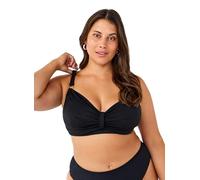 Zizzi Swim by Damen große Größen Bikini BH mit Bügel drapiert Größe Gr 52 Black