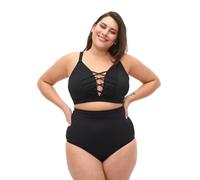 Zizzi Swim by Damen Große Größen Bikini Hose Hohe Taille Gr 56 Black