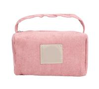 ZJchao Cord-Make-up-Tasche, Süße Bären-Kosmetiktasche mit Weichem Griff für Reisen (PINK)