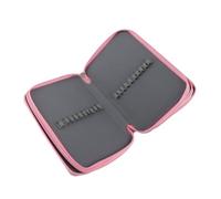 ZJchao Federtasche 3 Faecher Mehrschichtige Oxford-Bleistift-Organizer-Tasche mit Großem Fassungsvermögen und 72 Fächern, Stilvolles Etui für Studenten, Künstler, Rosa, 20 X 12,5 X 8,7 cm