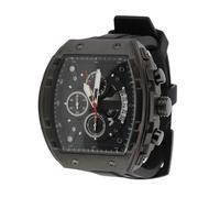 ZJchao Herren-Quarzuhr, Leuchtend, 3 Zifferblätter, Herren-Quarzuhr, Wasserdicht, mit Silikonarmband für Geschäfts- und Freizeitkleidung (Black)