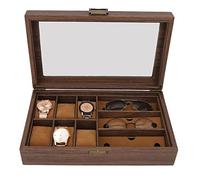 ZJchao Holz-Uhrenbox, Uhren-Aufbewahrungsbox, Box, Holzuhr, Holz-Uhrenbox, Staubdicht, Wasserdicht, Retro-Holzmaserung, Uhrenaufbewahrung, Organizer, Uhrengehäuse, Uhrenbox mit Echter