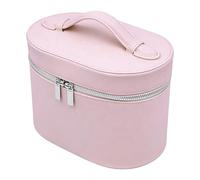 ZJchao Make-up-Tasche, Reise-Make-up-Organizer, Kosmetiktasche, Reise-Kulturbeutel aus PU-Leder mit Herausnehmbarem Innenfutter für Damen, 16,5 X 14,5 X 21,6 cm (PINK)