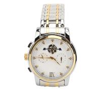ZJchao Quarz-Armbanduhr für Herren, Mondphasenanzeige, Wasserdicht, Leuchtende Zeitanzeige, Stilvoll und Funktionell, mit -Stundenmarkierungen, für Formelle und (Silbernes Gesicht mit