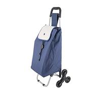 ZJFHEYUO Einkaufswagen, Treppensteigender, zusammenklappbarer Kleiner Einkaufswagen für Zuhause, Senioren, tragbarer Einkaufswagen, Einkaufswagen, Auto/Blau