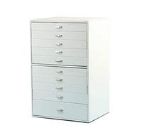 ZJGFCB Schmuckschachtel Schmuckschachtel 10 Schicht extra großer Schmuck Organizer Box mit Schubladen Faux Leder Ohrringen Ringe Halskettenschale für Frauen.Juwelier Organizer Schmuckkoffer