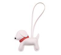 Zktfyshk Schlüsselanhänger in Hundeform, Kunstleder, Taschenanhänger, dekorativer Handtaschen-Anhänger, leichtes Accessoire für den täglichen Gebrauch, weiß, As shown in the figure