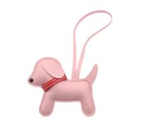 Zktfyshk Schlüsselanhänger in Hundeform, Kunstleder, Taschenanhänger, dekorativer Handtaschen-Anhänger, leichtes Accessoire für den täglichen Gebrauch, rose, As shown in the figure