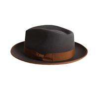 Zkydhbd Hut, Wolle, Homburg, Panamahut, exotische Schleife, für Damen und Herren, Foto-Requisiten, Westernhut, Unisex, Kopfbedeckung, Grau, grau, 41