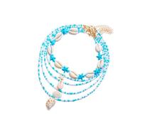 Zkydhbd Natural Beach Schmuck Handgefertigte Halskette Für Frauen Verstellbare Böhmische Stile Mehrschichtige Nackenkettenzubehör Handgefertigte