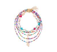 Zkydhbd Natural Beach Schmuck Handgefertigte Halskette Für Frauen Verstellbare Böhmische Stile Mehrschichtige Nackenkettenzubehör Handgefertigte