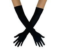 Zkydhbd satinierte Handschuhe für Damen, formelle Anlässe, 1920er Jahre, zeremonielle Ellenbogen Abendparty, Hochzeit, Braut, satiniert, lang