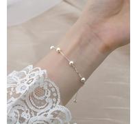 ZLING 4-5 Mm Mini Natürliche Süßwasserperlen Armband 925 Sterling Silber Kette Schmuck Geschenk Für Frauen