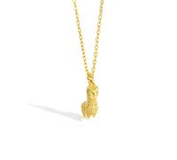 ZLING 925 Sterling Silber Gold Tier Anhänger Halskette Halsband Schmuck Luxus Reines Pferd Mode Juwelen Damenmode Kristall