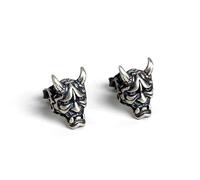 ZLING 925 Sterling Silber Gothic Schädel Prajna Ohrstecker Punk Einzigartige Teufel Ohrstecker 925 Silber Ohrschmuck