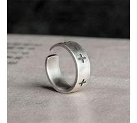 ZLING 925 Sterling Silber Kreuz Ring Für Männer Frauen Vintage Verstellbarer Christentum Ring 925 Silber Schmuck