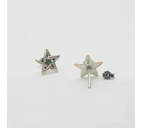 ZLING 925 Sterling Silber Punk Geflochtene Pentagramm Ohrstecker Für Männer Frauen Einzigartige Ohrstecker Pin Piercing Schmuck