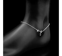 ZLING DREI Sterne Anhänger Fußkettchen Armband 925 Sterling Silber Einfache Charme Stern Knöchelkette Für Frauen & Mädchen Schmuck Geschenk